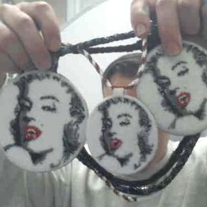 Marilyn Monroe Beaded Medallion Necklace